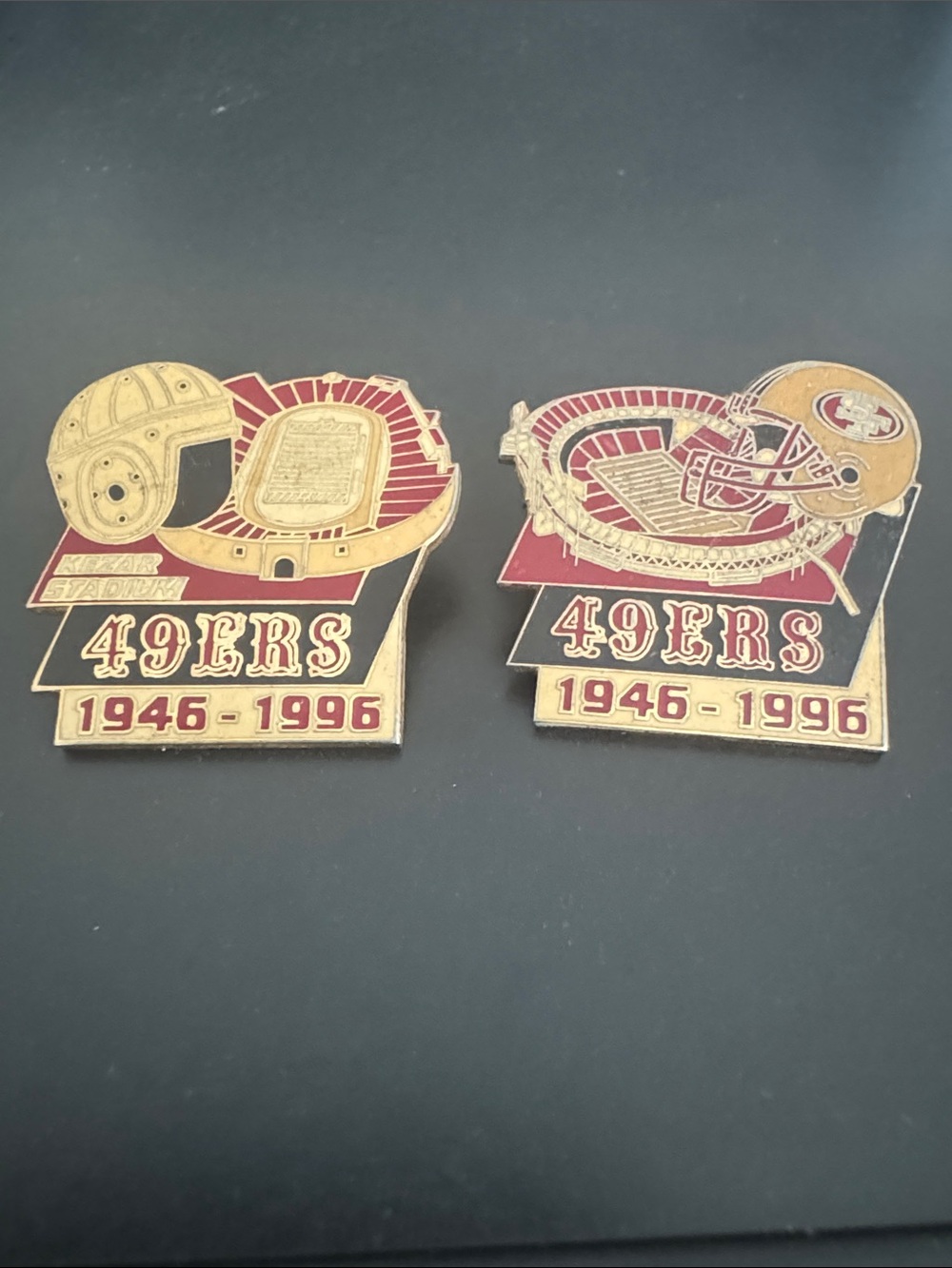 Vintage 1996 San Francisco 49ers Kezar Stadium 50th Anniversary Collectors Pins